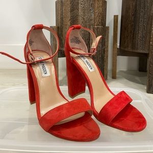 Steve Madden red suede sandals (Heels)